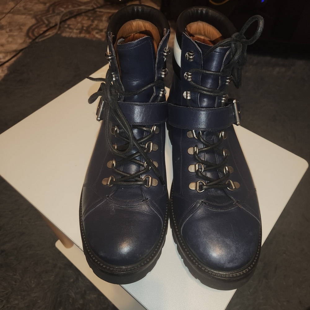 Bally Navy Blue Boat Shoes